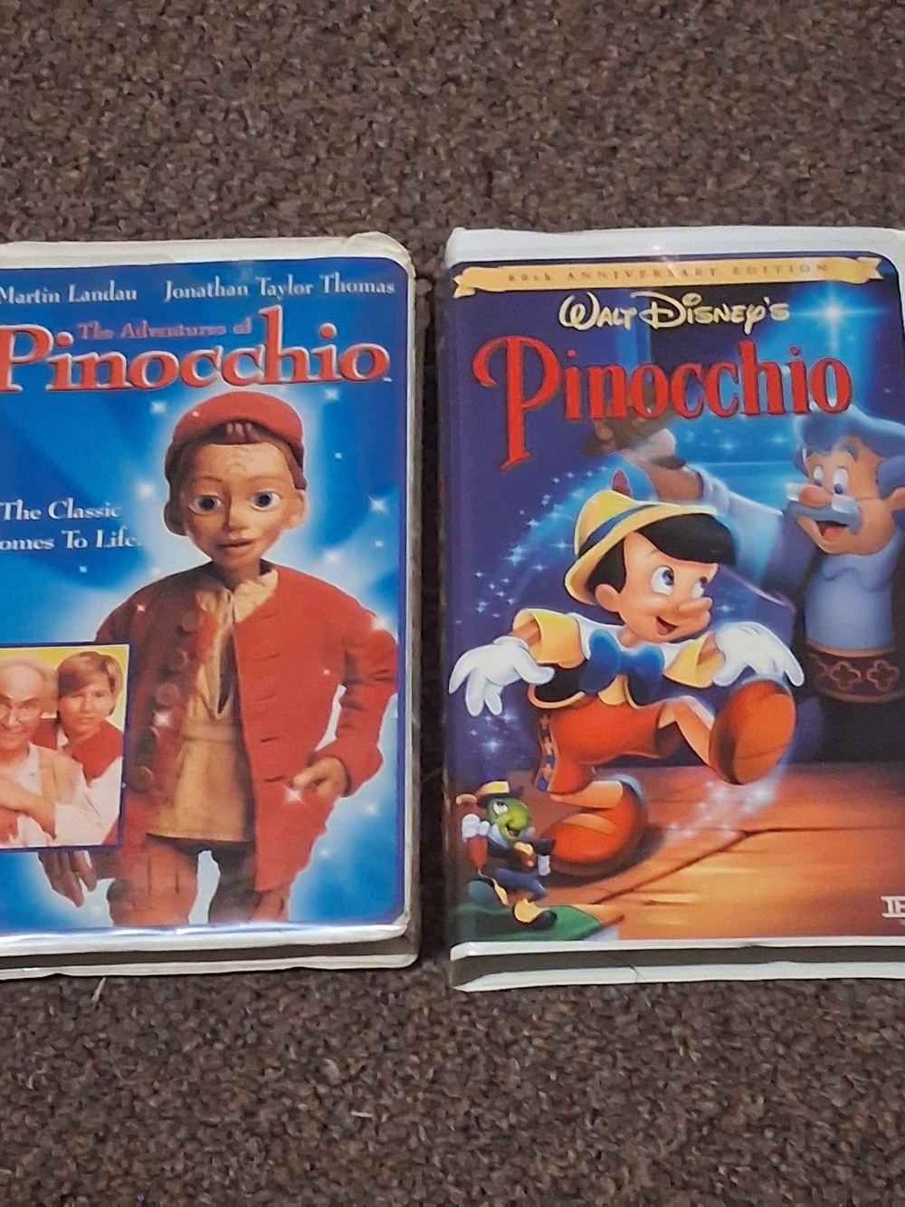 Pinocchio VHS Lot of 2
